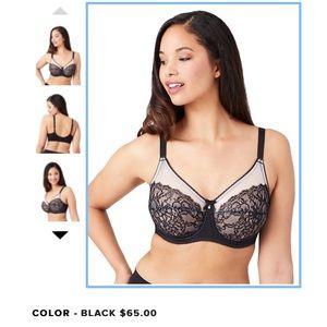 Wacoal Retro Chic Black lace bra